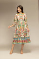 Multicolor printed Flared Dress