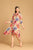 Golden Floral Printed Muslin Dress