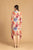 Golden Floral Printed Muslin Dress