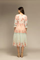 Multicolor Floral Printed Flared Dress
