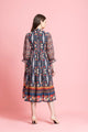 Multi Color Floral Printed Maxi Dress