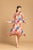 Golden Floral Printed Muslin Dress