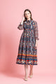 Multi Color Floral Printed Maxi Dress