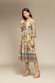 Multicolor printed Flared Dress