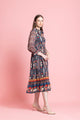 Multi Color Floral Printed Maxi Dress