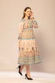 Multicolor Floral Printed Flared Dress