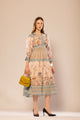 Multicolor Floral Printed Flared Dress