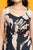 Bold Blue Abstract Print Flared Dress