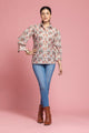 White Floral Printed Shirt