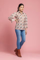 White Floral Printed Shirt