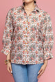 White Floral Printed Shirt