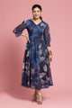 Blue Ocean Printed Flared Dress