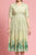 Parrot Green Grass Printed Maxi Dress