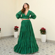 ASHADHI GREEN CHANDERI LEHENGA SET