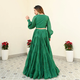 ASHADHI GREEN CHANDERI LEHENGA SET