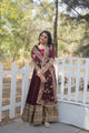 AVEERA DARK MAROON SUIT SET AF-1113